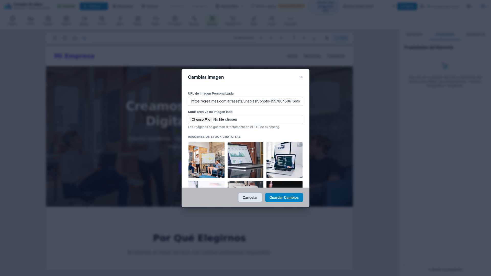 Selector de Imágenes Locales