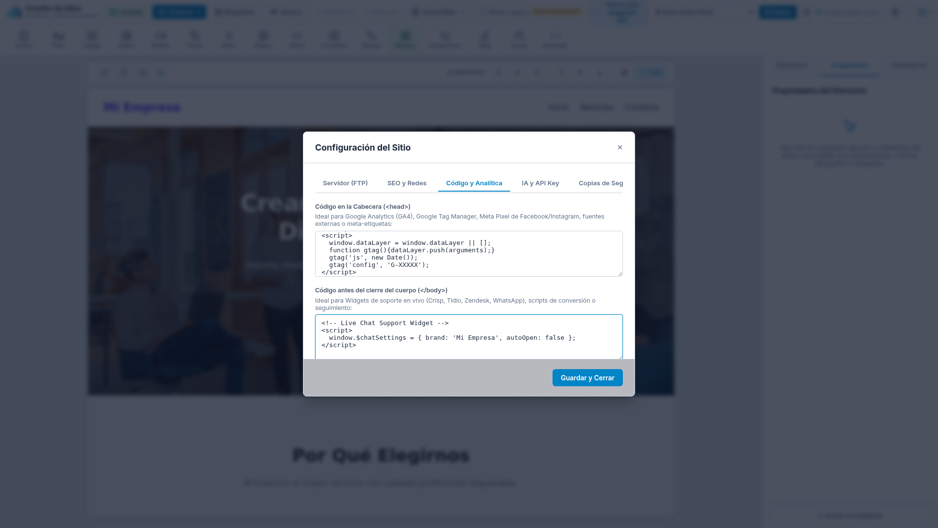Inyección de Código y Analítica